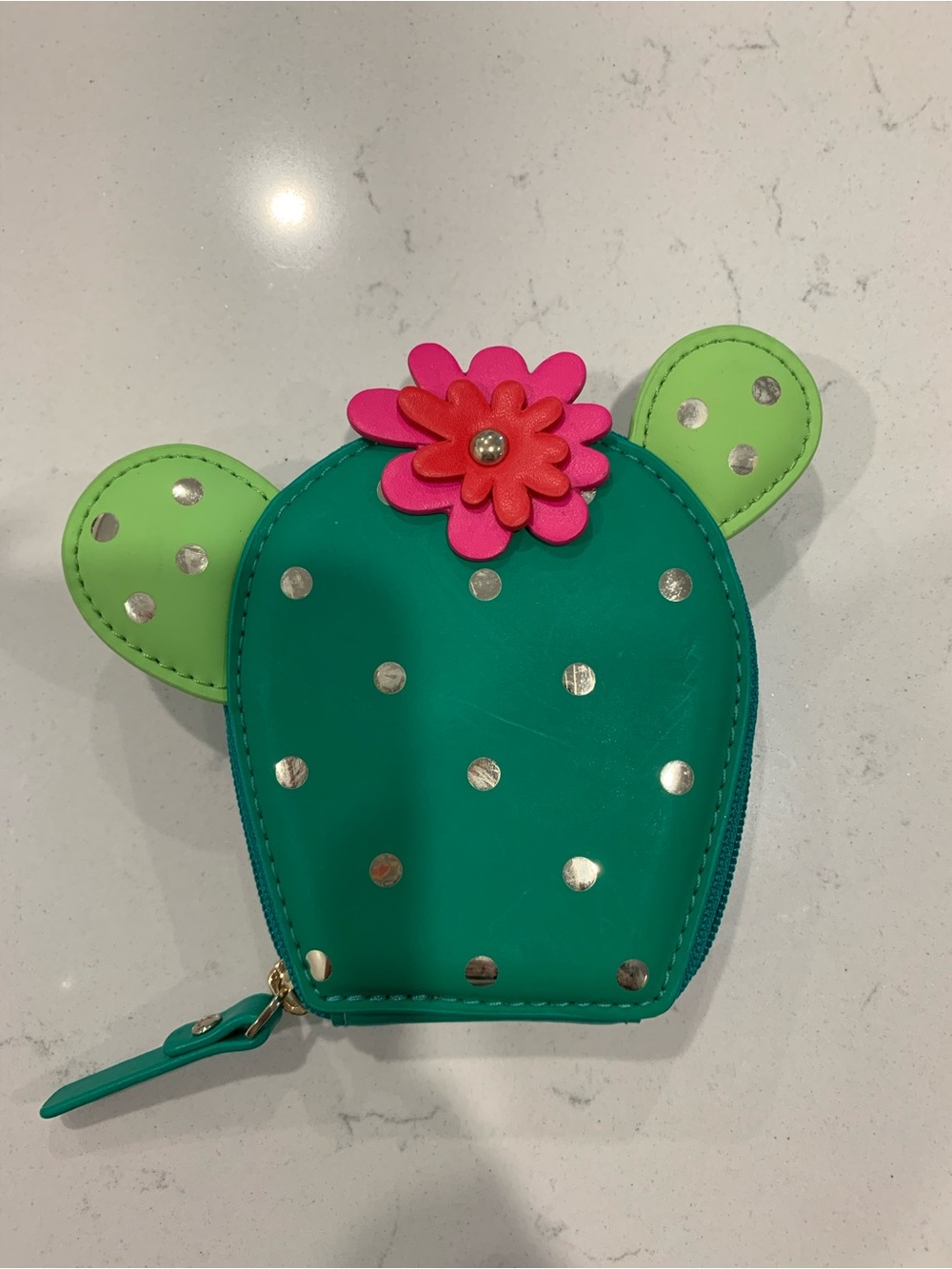 kate spade Mint Green Cactus Tote with Matching Cactus Wallet & Accessories - Picture 10 of 15